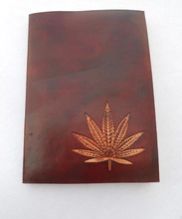 embossed leather cover journal notebook