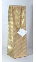 Metallic golden base embossed Wine Bags