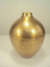 antique brass flower vase
