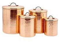 Hammered Copper Canister Set