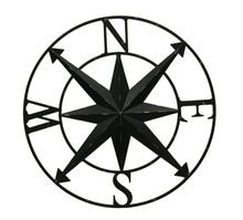 Outdoor Compass Wall Sculpture