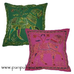 Thread-work cushion covers