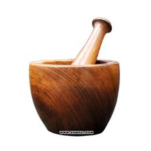 custom wood mortar pestle set