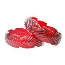 Red translucent Bakelite jewelry