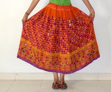 kutch mirror work skirt