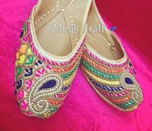 Multi Colored Wedding Wear Juti