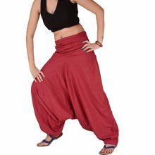 summer red harem pant