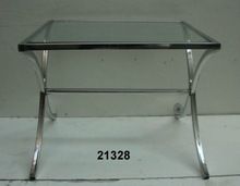 Center Steel Table With Glass Top
