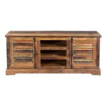 Wooden and Iron Two Doors TV Cabinet
