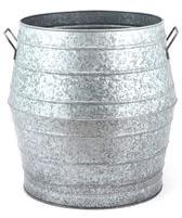 Galvanized Round Big Planter