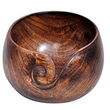 Wooden Yarn Bowl Holder,