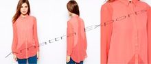 Dark Pink Laser Georgette Top