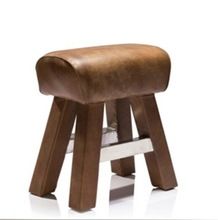 WOODEN CANVAS SMALL STOOL