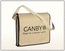 Recycled jute conference tote bags