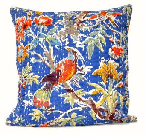 cotton kantha pillow cover