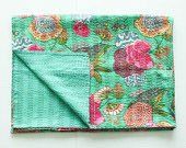 Sea Green Katha Blanket