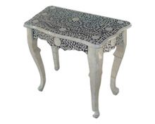 Bone Inlay Furniture Floral Striped Table