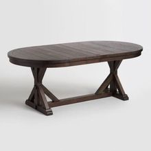 Brown Oval Wood Brooklynn Extension Dining Table