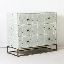 Modern Style Bone Inlay Drawers With Iron Stand