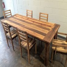 Reclaimed wood dining table