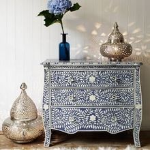 small french floral design chest of drawer