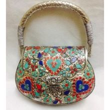 Designer and Beautiful Ethnic Party Metal Clutch Bag