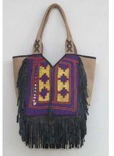 designer handmade leather fringe banjara sling bag