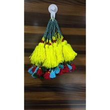 Pom Pom multi color beads tassels