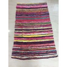 vintage recycled cotton sari handmade rug