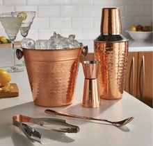 Hammered Copper Bar Set