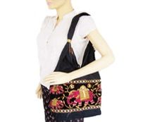 EMBROIDERY CANVAS SHOULDER BAG