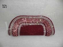 GOLDEN BEAD WORK HAND CLUTCH PURSE