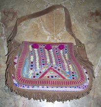 Handmade SUEDE LEATHER BANJARA HAND BAG