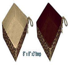 jute fabric Square string tray