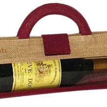 Jute wine bottle bag