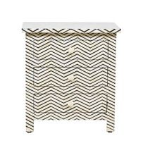 Bone Inlay 3-Drawer Bedside