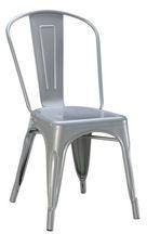 Industrial gunmetal finish chair