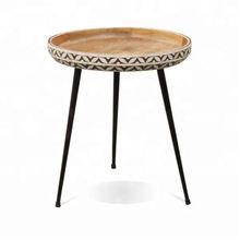 Large bone inlay side table