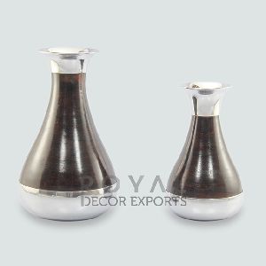 Polished And Enamel Aluminium Vases