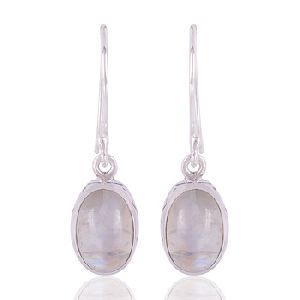 Rainbow Moonstone Gemstone Dangler Earrings