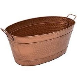 Copper Finish Hammered Stainless Steel Ice Tub