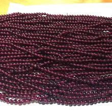 garnet plain beads