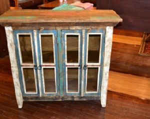 Reclaimed glass cabinet