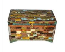 reclaimed wood storage trunk