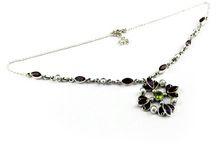 Multi Stone Silver Necklace