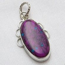 Purple Turquoise Silver Pendant