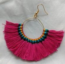 Brass PlatedThread Tassel Earings