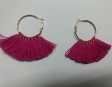 Silk Thread Tassel Earrings