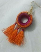 Silk Thread Tassel Jewelry Earrings