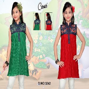 chiffon embroidered kurtis